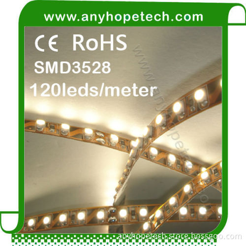 High quality good price CE approval 9.6W 120ledm 3528 flexible led strips lights